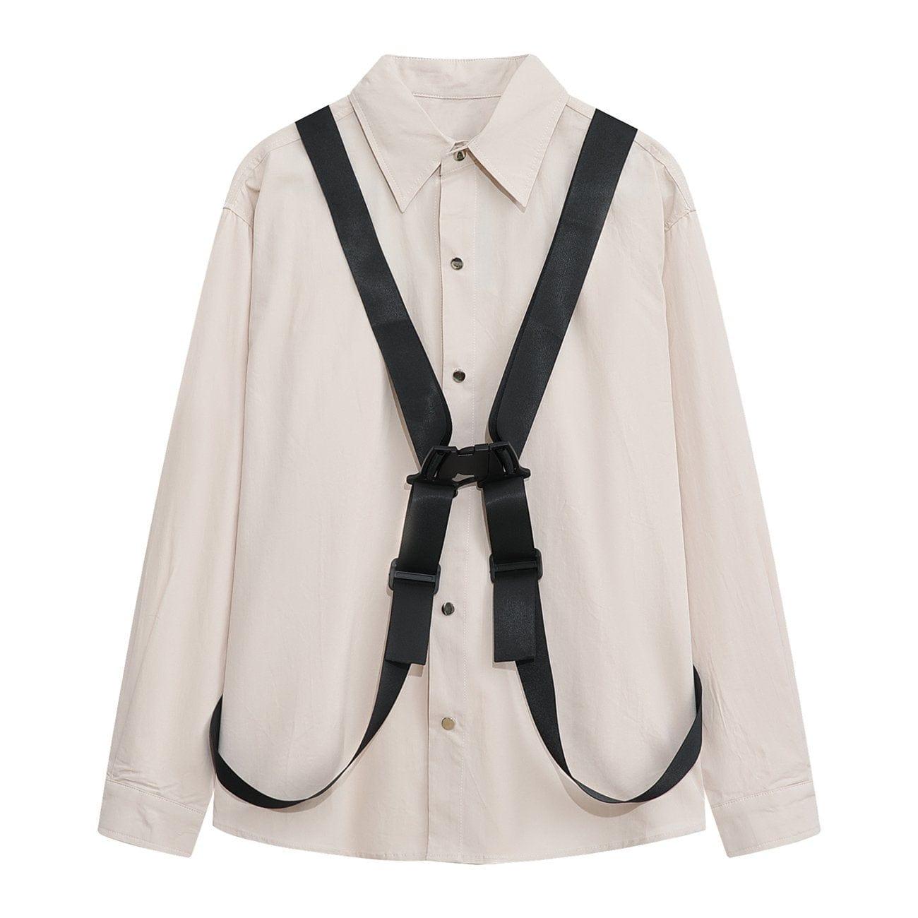 Cross Strap Function Long Sleeve Shirt