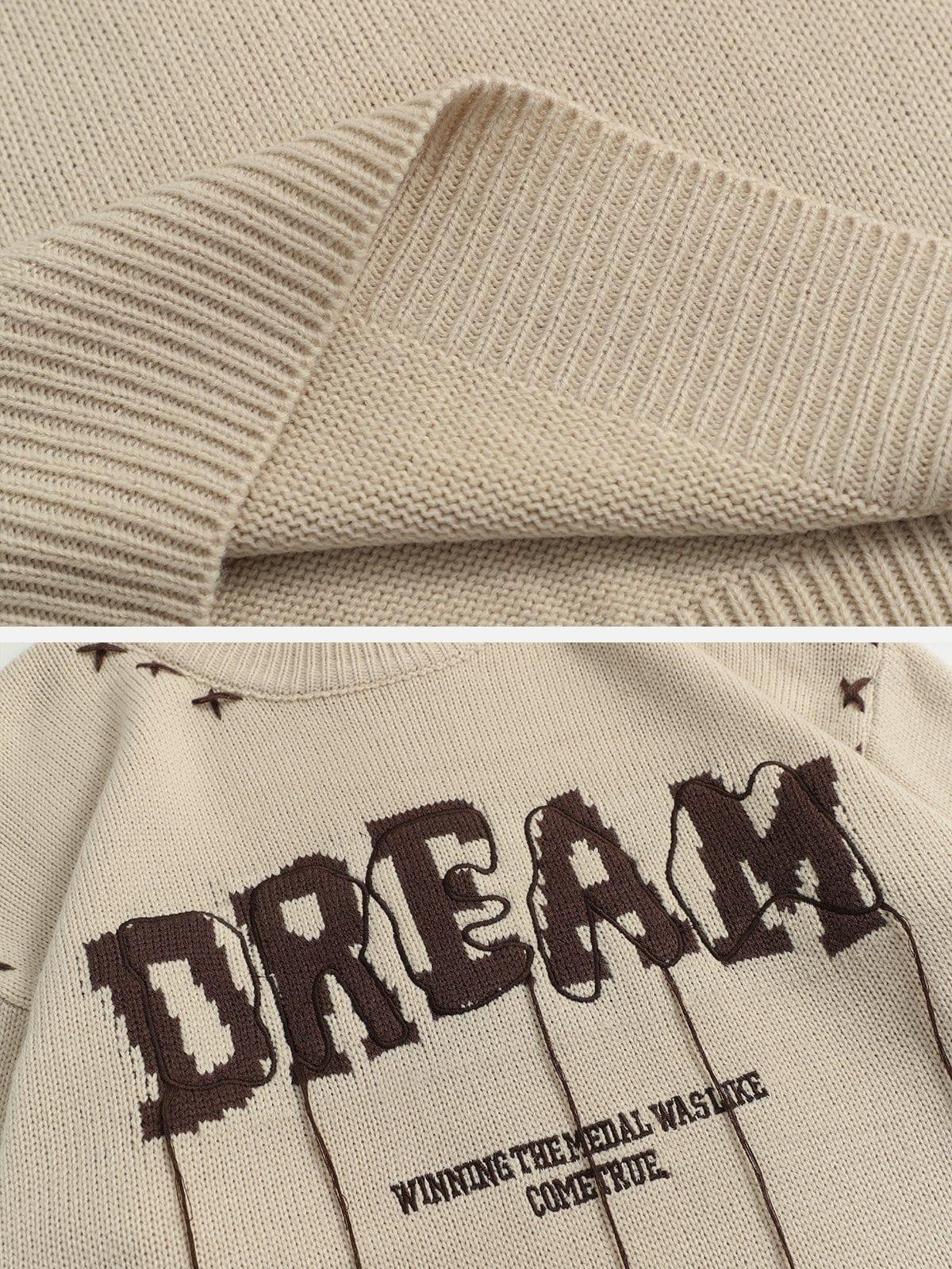 Letter Line Design Sweater
