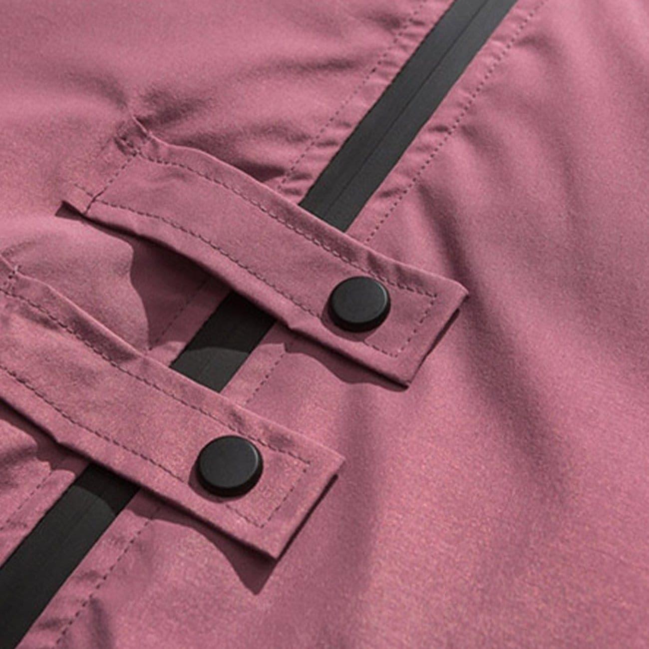 Function Arm Zipper Print Winter Coat