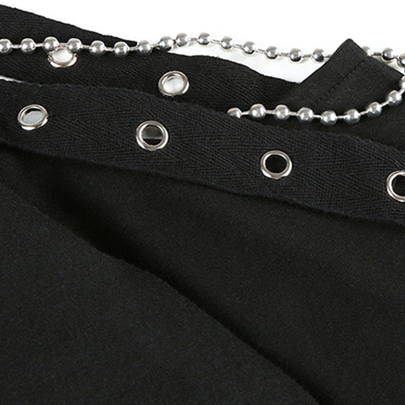 Single Shoulder Hollow Long Sleeve T Shirt