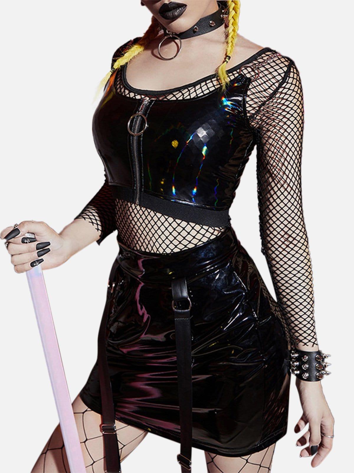 Zip Up PU Vest