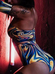 Abstract Print Suit