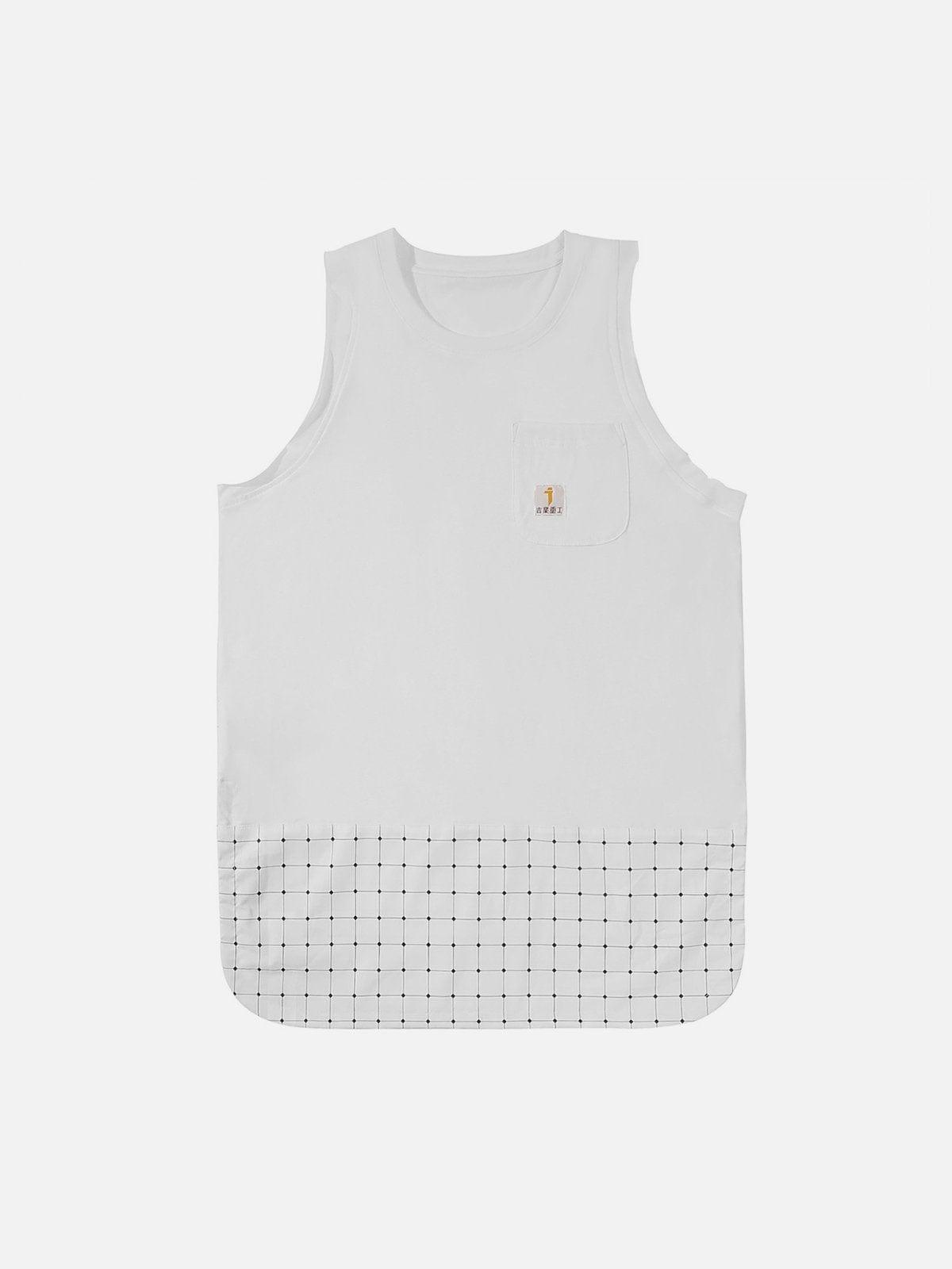 Patchwork Bottom Plaid Vest