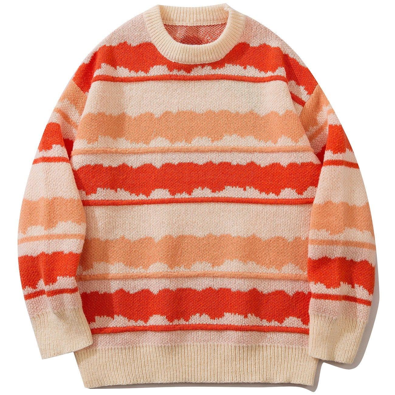 Small Daisy Pattern Knitted Sweater