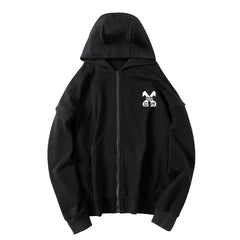 Techwear Devil Horns Cardigan Hoodies