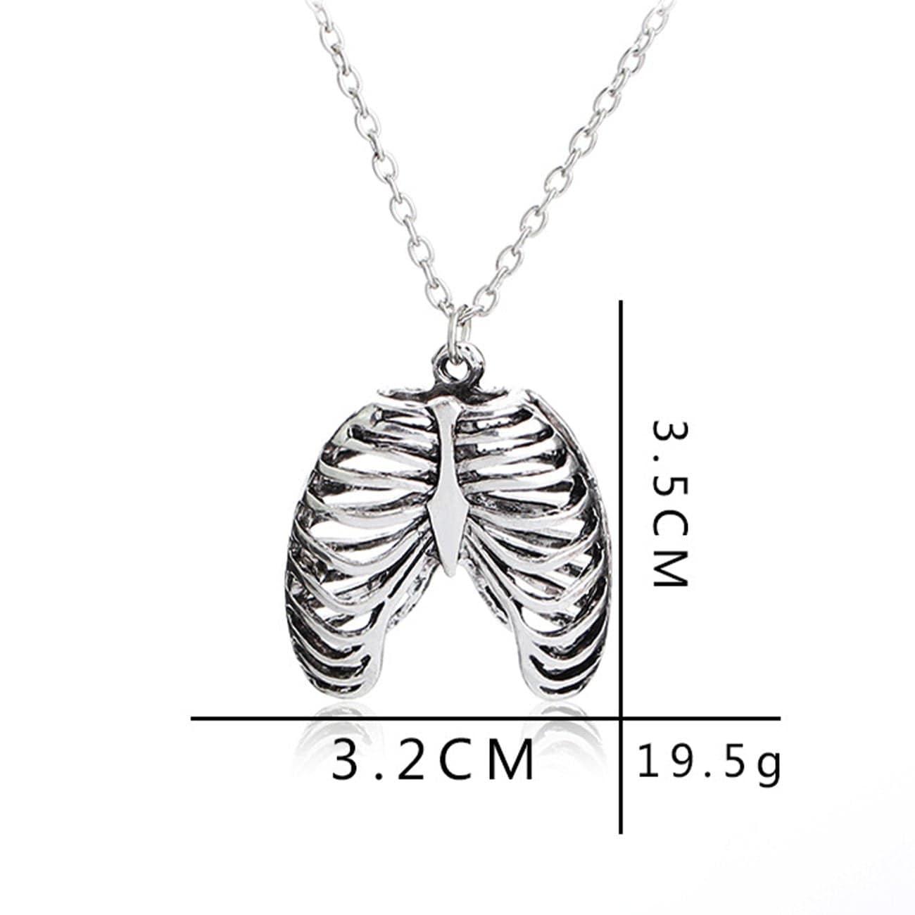 Human Thoracic Skeleton Necklace
