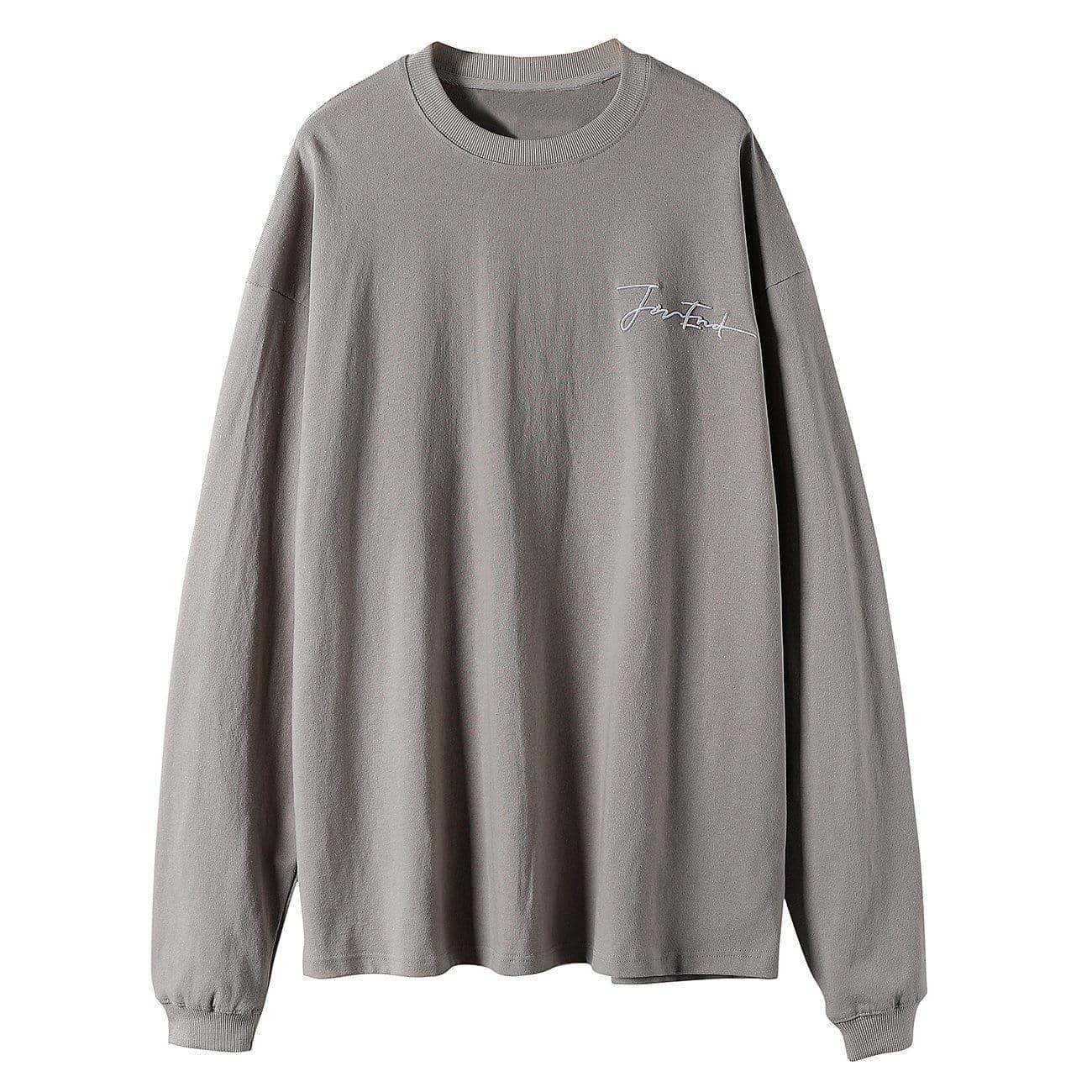 Solid Color Embroidery Sweatshirt