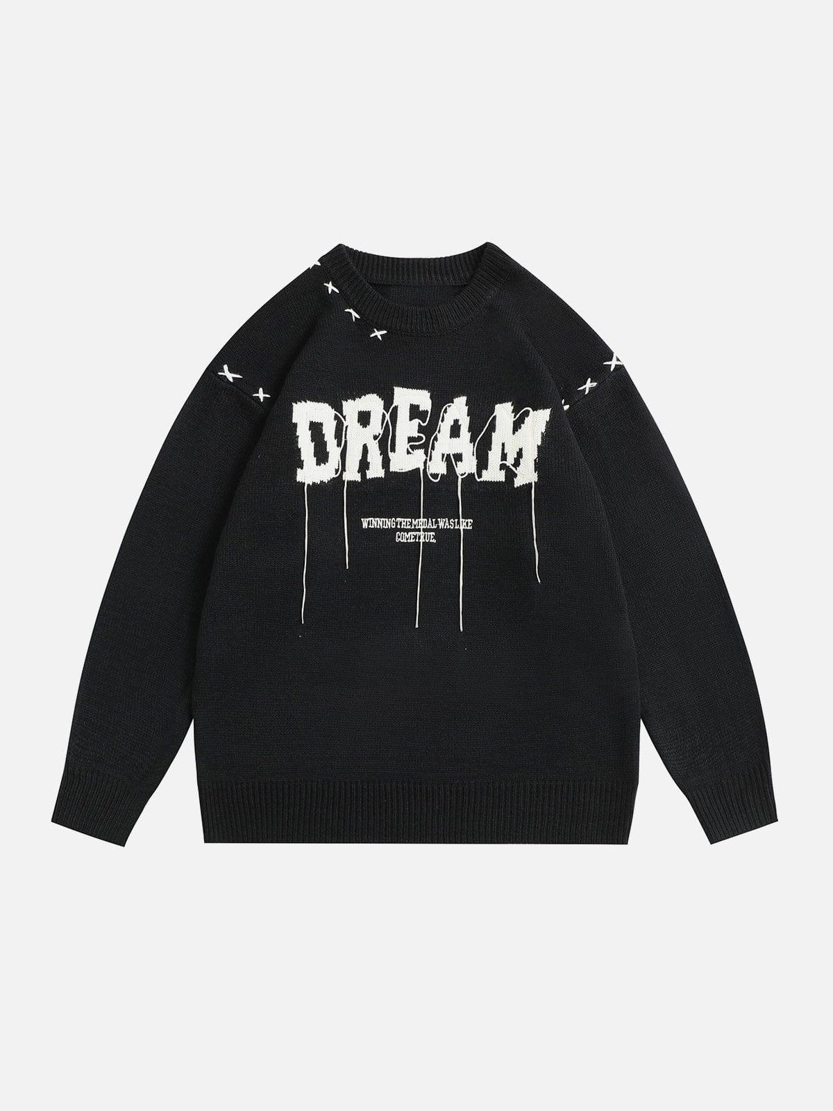 Letter Line Design Sweater