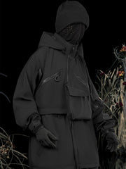 Detachable Patchwork Pocket Jacket