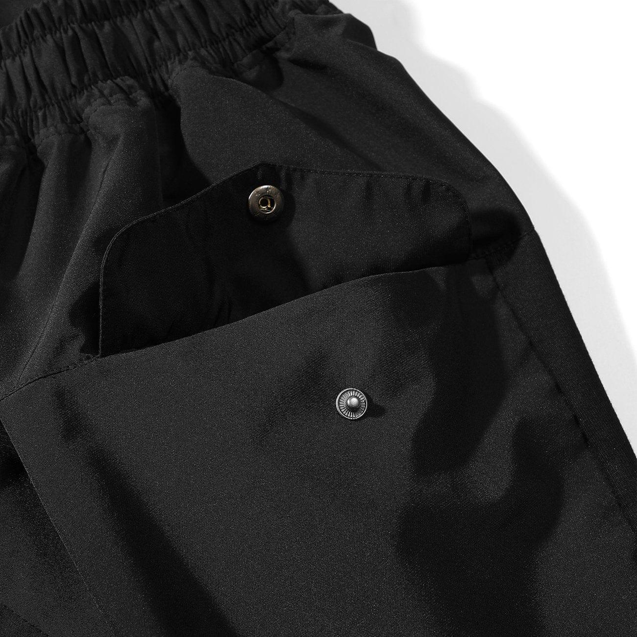 Multi Pockets Drawstring Calf Pants