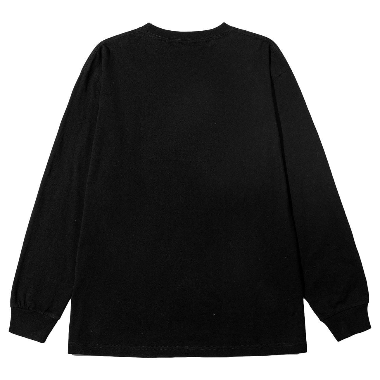 Solid Color Print Sweatshirt