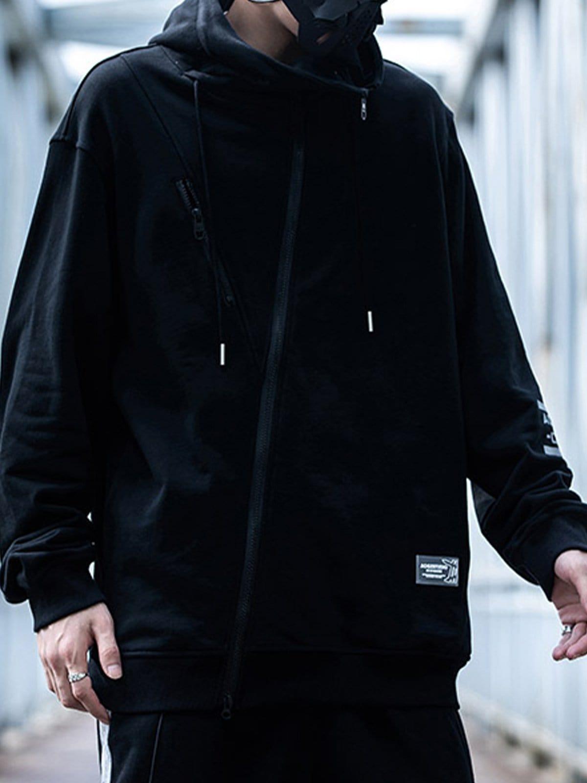 Tilted Zipper Hoodie
