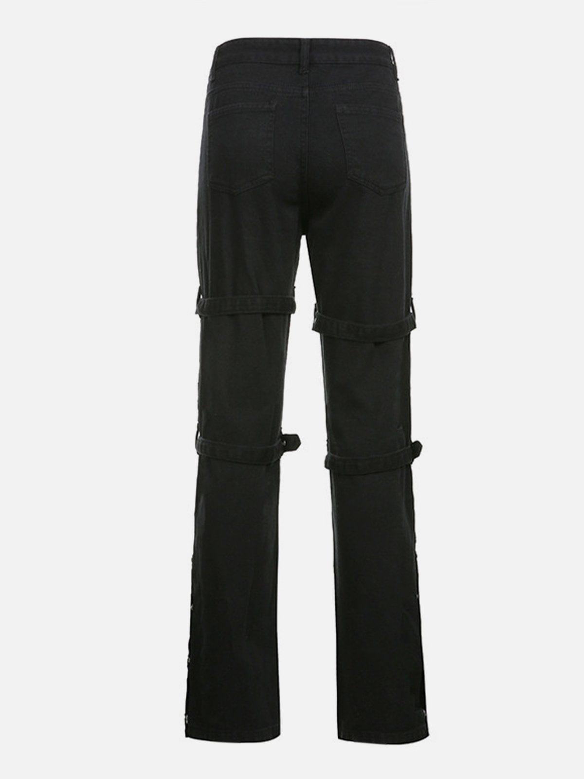 Graffiti Ribbon Straight Pants