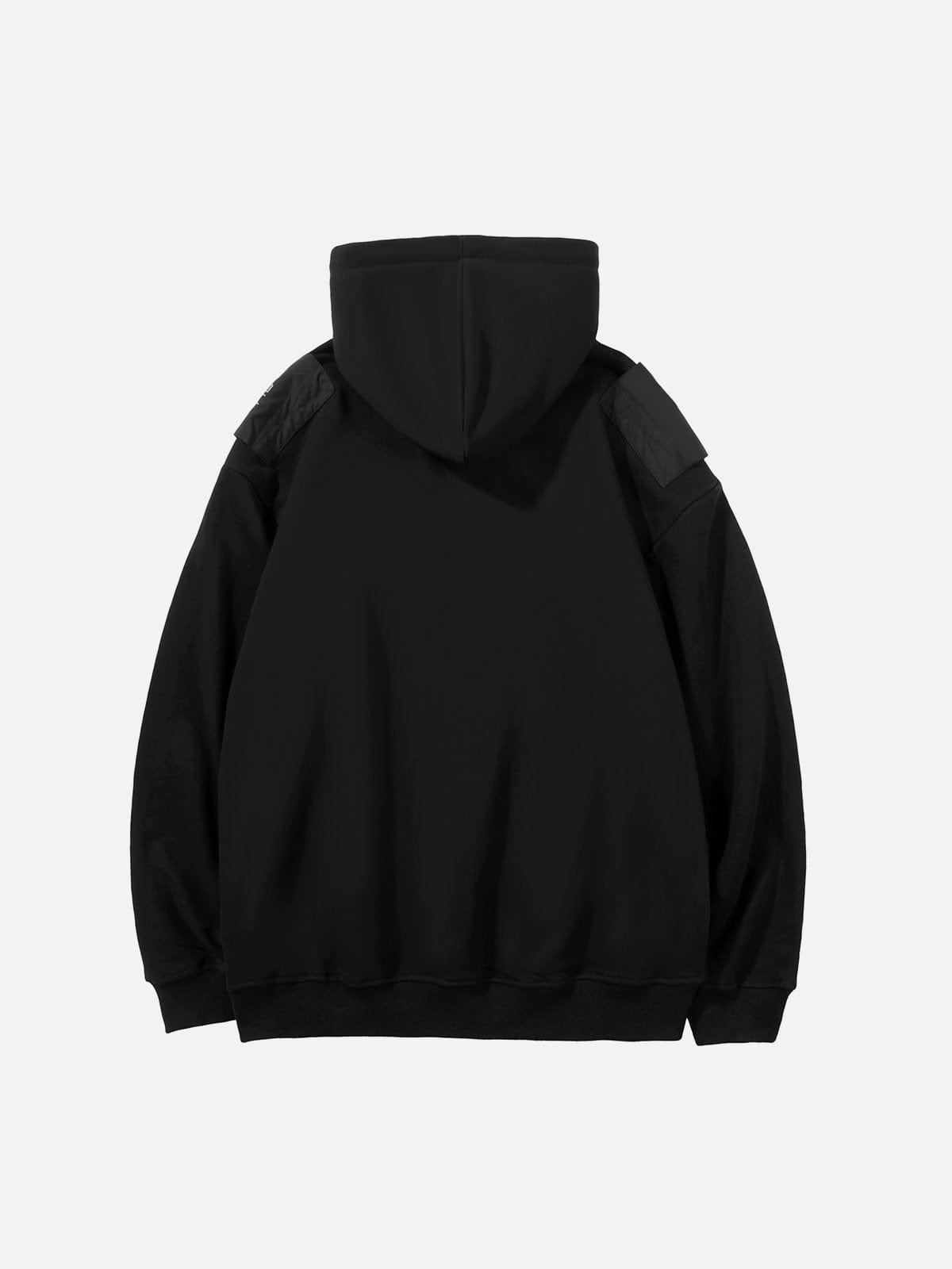 Patchwork Reflective Strip Hoodie