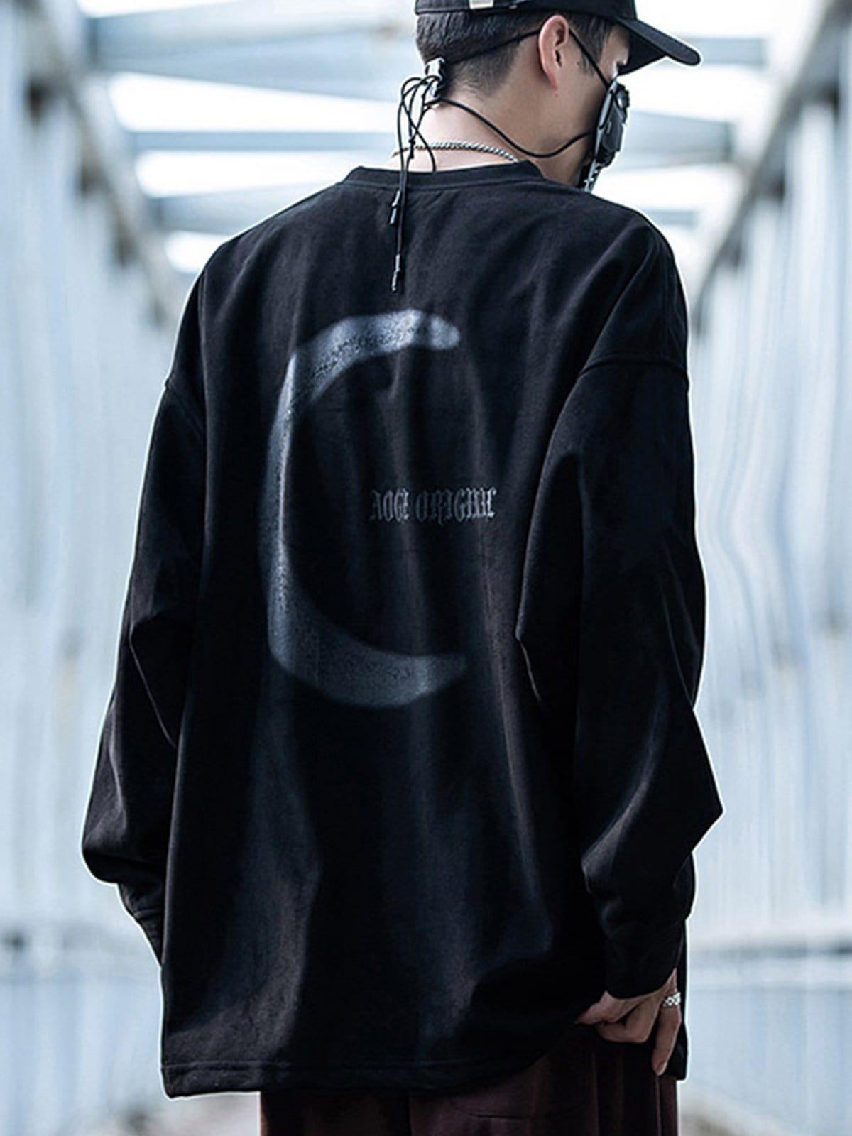 Reflective Moon Suede Sweatshirt