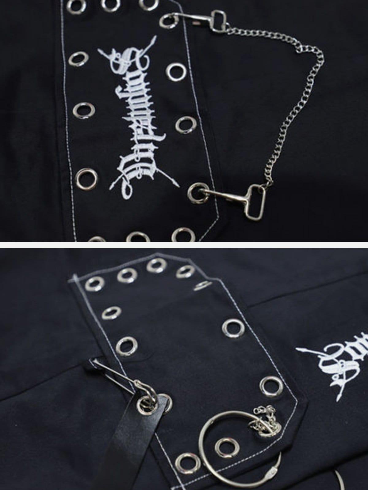 Punk Chain Wide Leg Pants