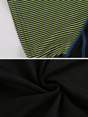 Patchwork Contrast Short Sleeve T Shirt