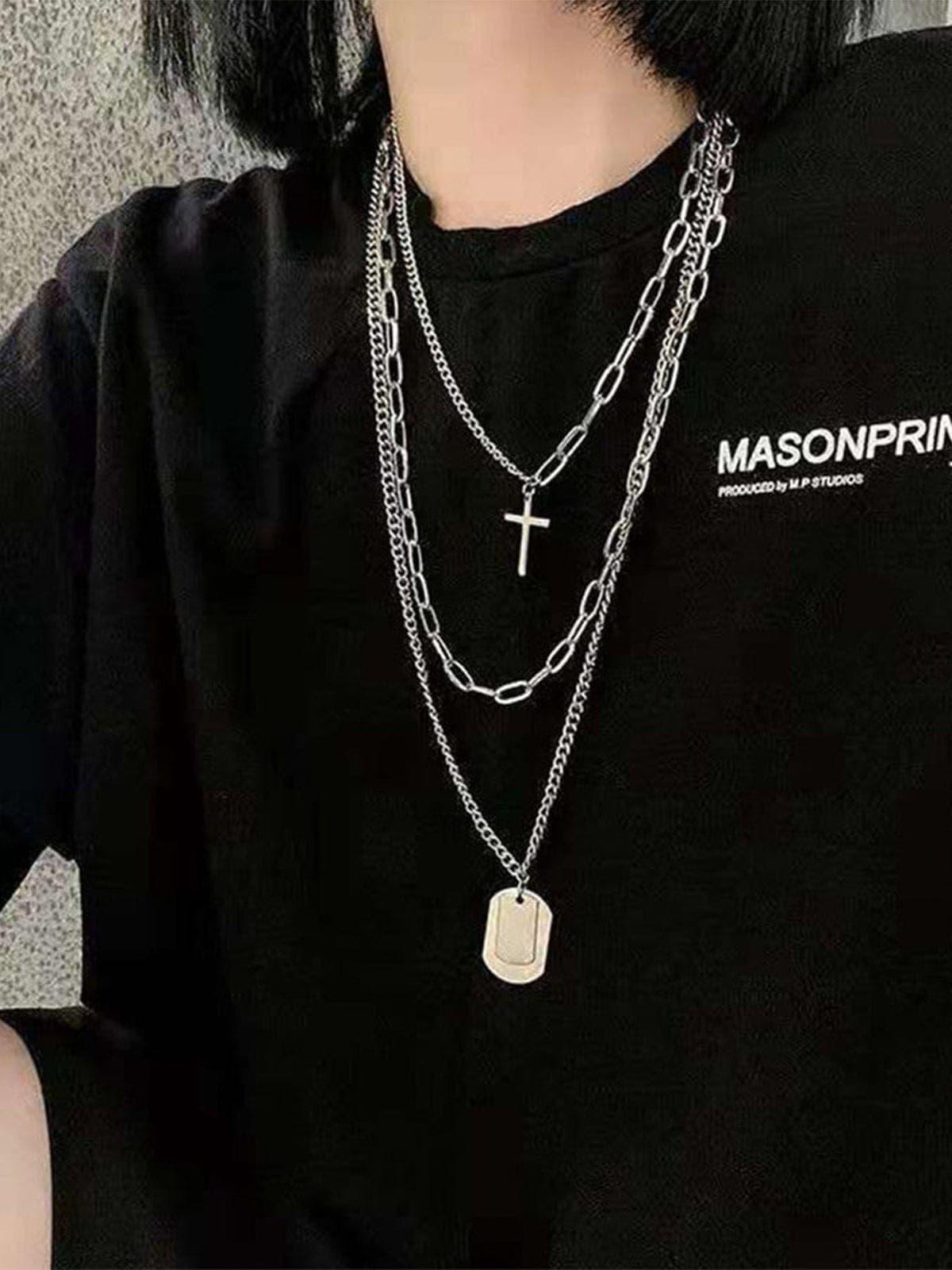 PRE ORDER Punk Multi-layer Cross Necklace