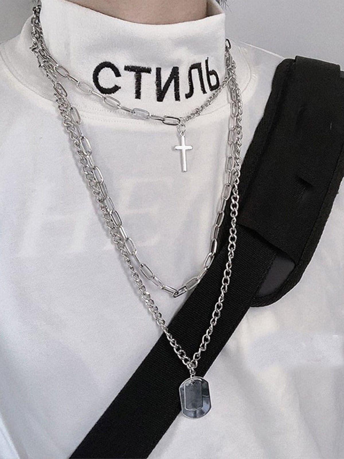 PRE ORDER Punk Multi-layer Cross Necklace