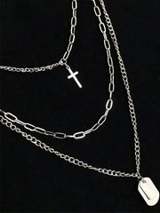 PRE ORDER Punk Multi-layer Cross Necklace