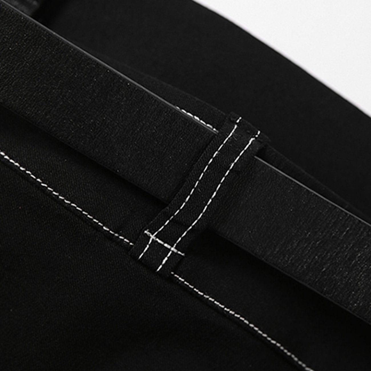 Dark Belt Buckle Slim Vest