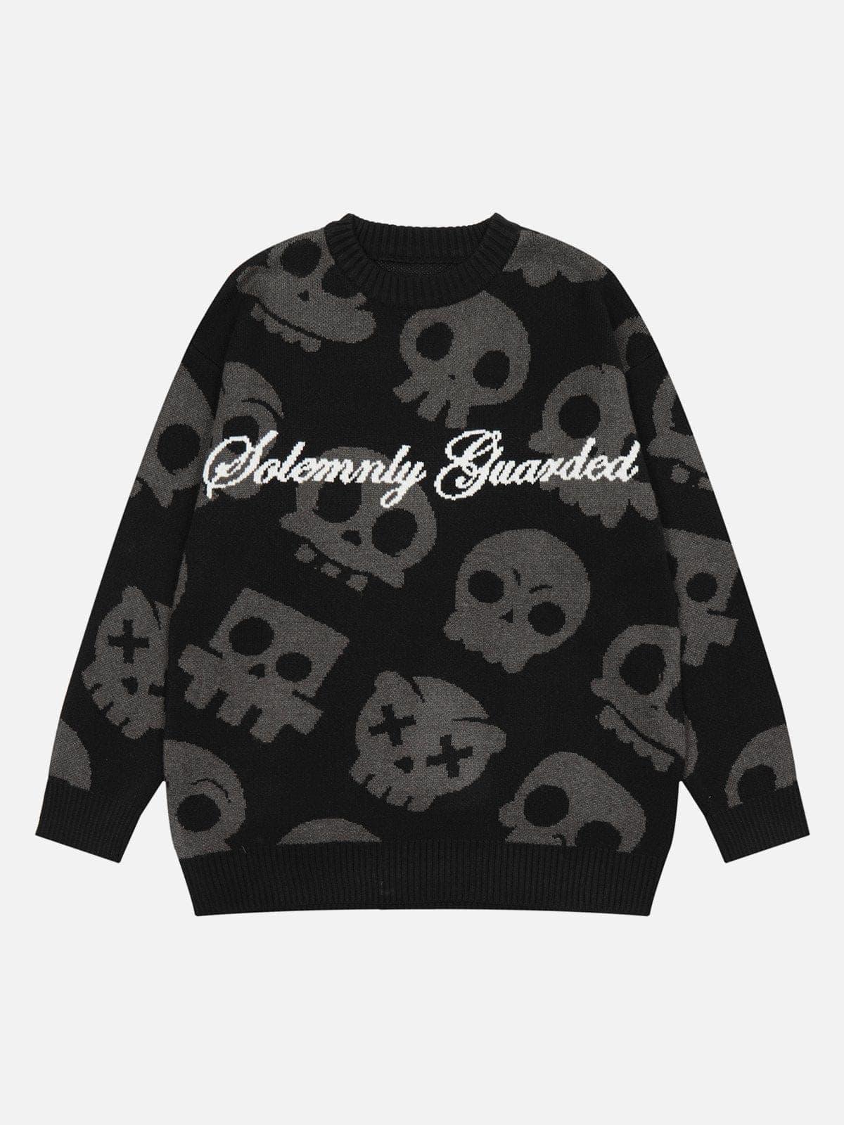 Tie Dye Crucifix Knit Sweater