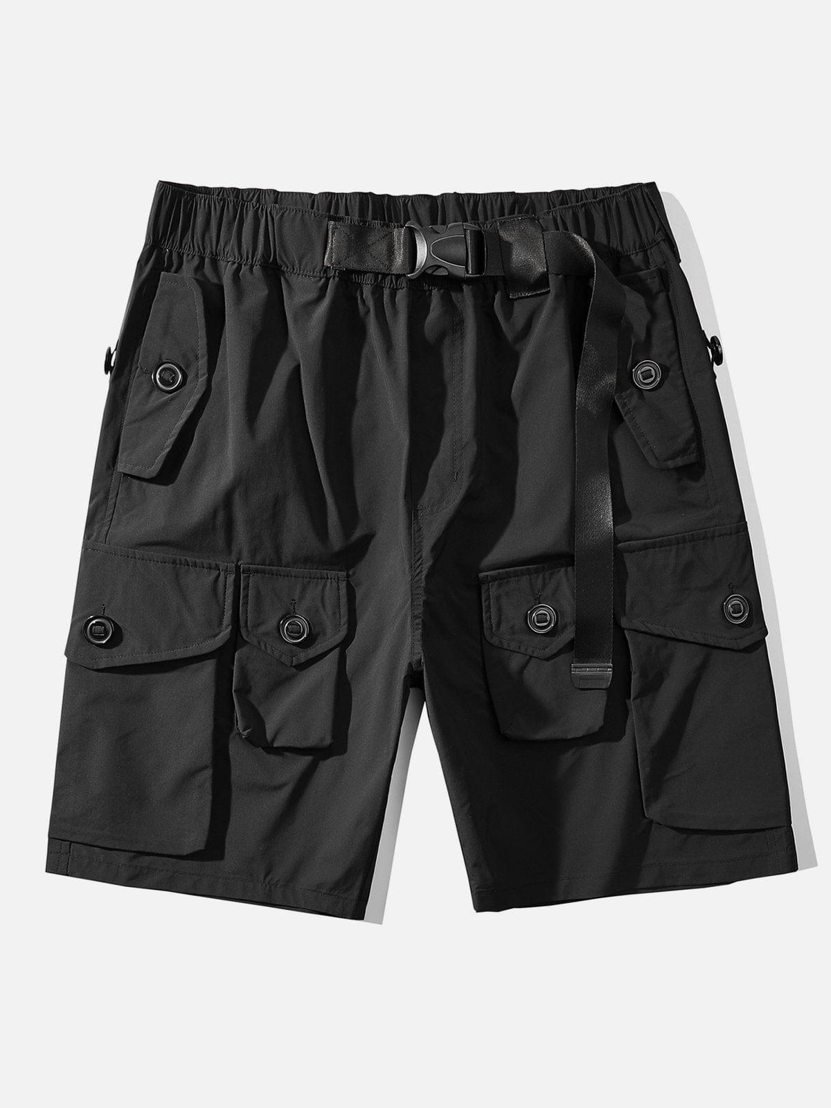 Personalized Belt Multi Pockets Shorts