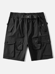 Personalized Belt Multi Pockets Shorts