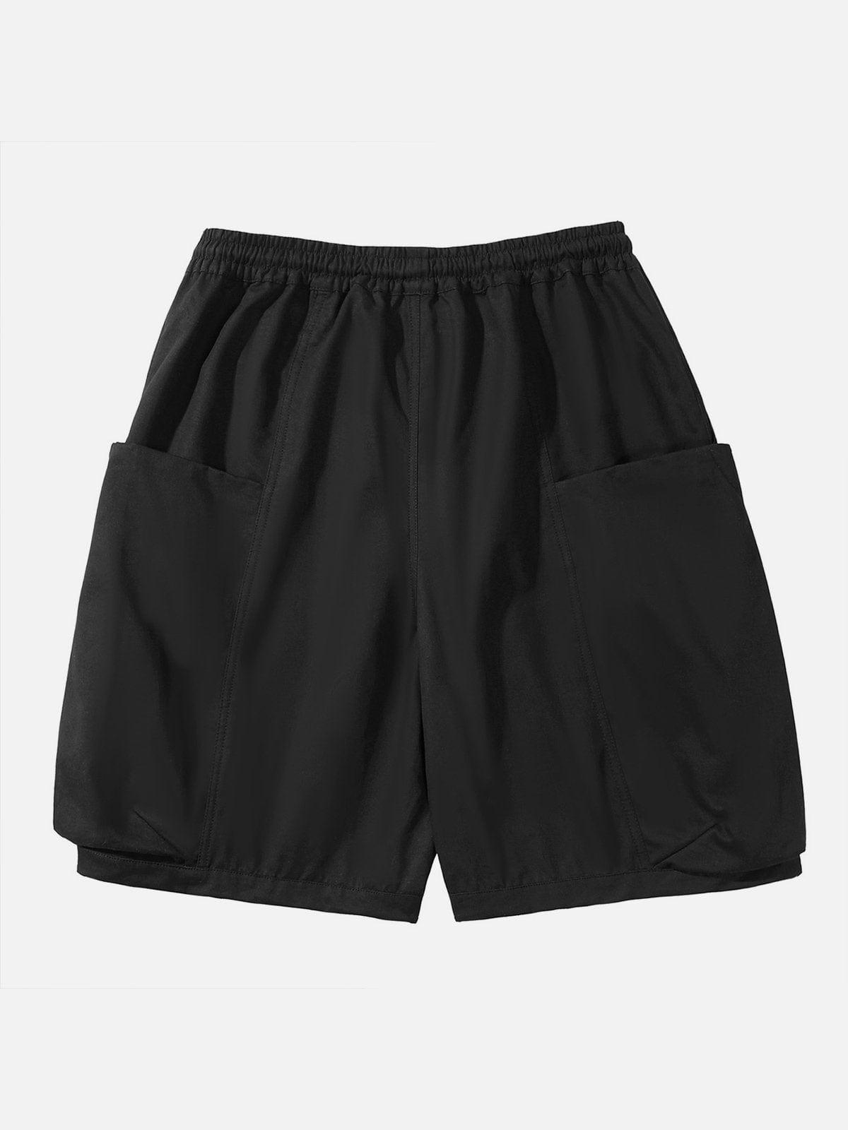 Pockets Embroidery Shorts