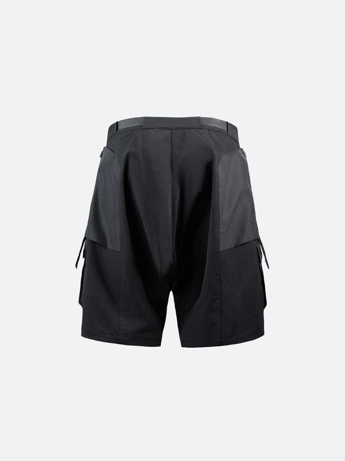 Patchwork Pockets Samurai Shorts