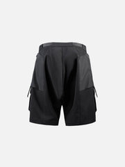 Patchwork Pockets Samurai Shorts