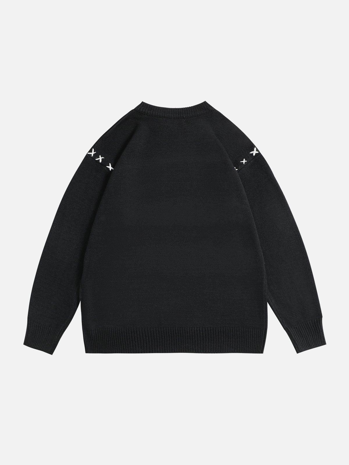 Letter Line Design Sweater