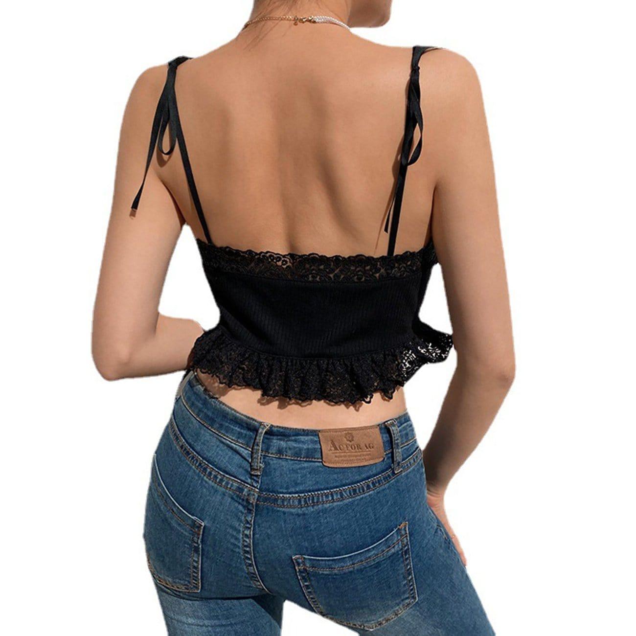 Tie Rope Lace Vest