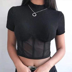 Translucent Short Sleeve T Shirt