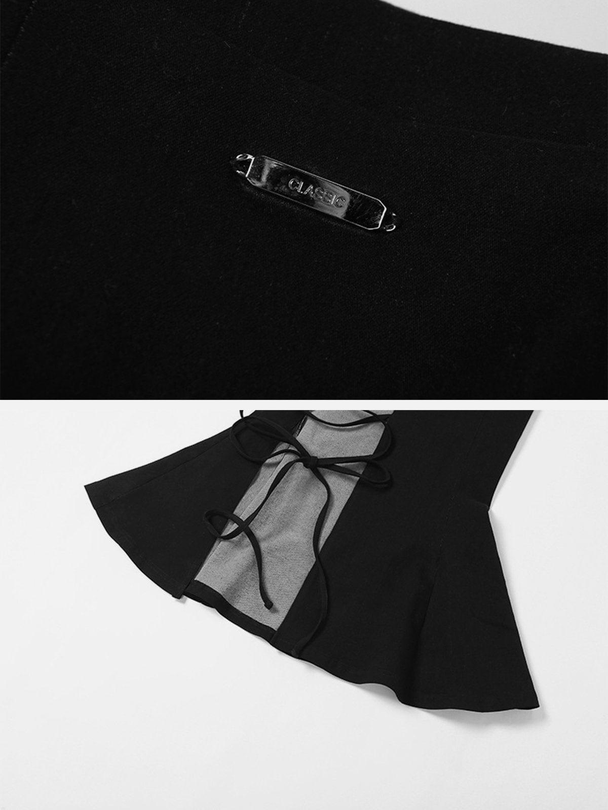 Hollow Split Fishtail Skirt