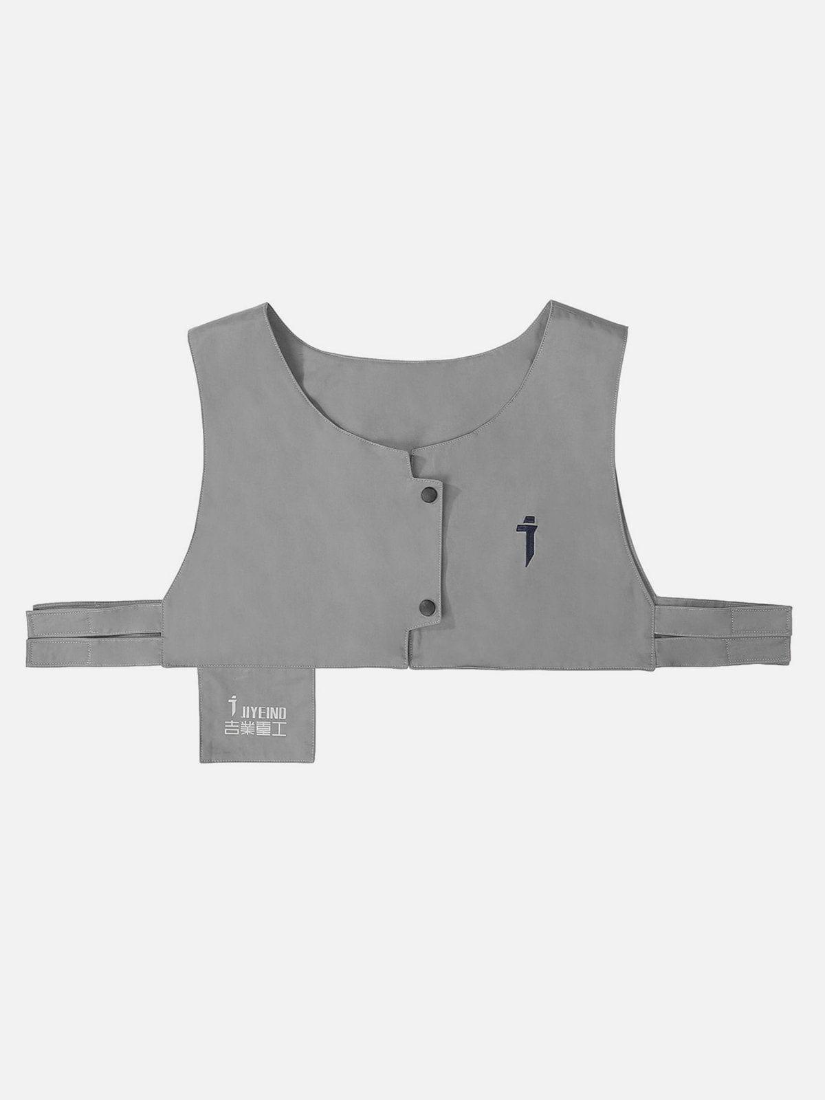 Detachable Vest Embroidery Tee