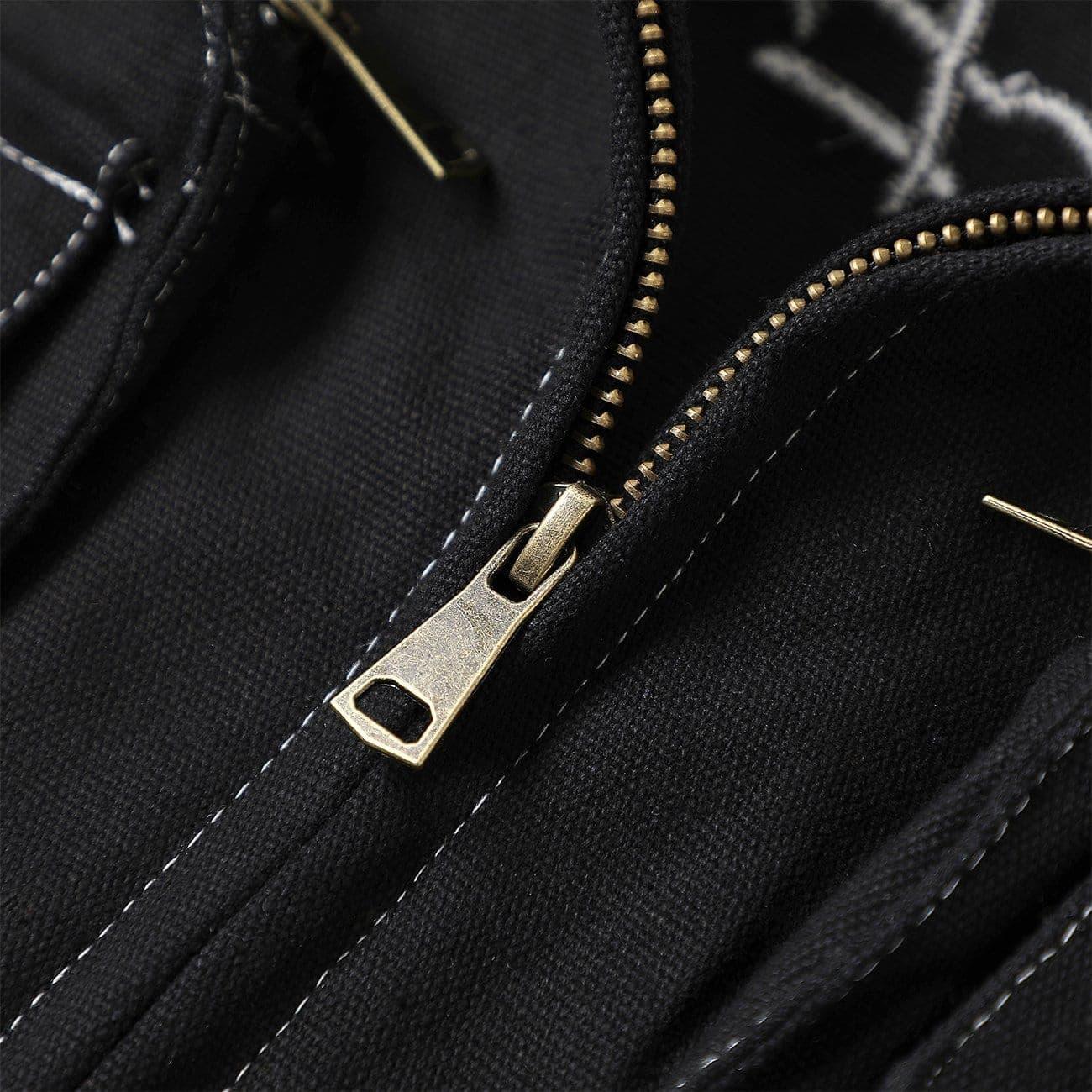 Multiple Zipper Pockets Jacket