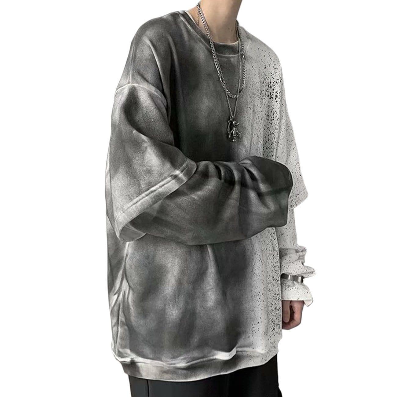 Dark Fake Two Tie Dye Sweatshirt