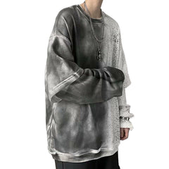 Dark Fake Two Tie Dye Sweatshirt