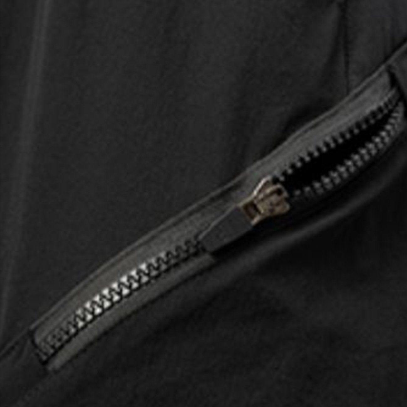 Zip Up Tilt Pockets Drawstring Cargo Pants