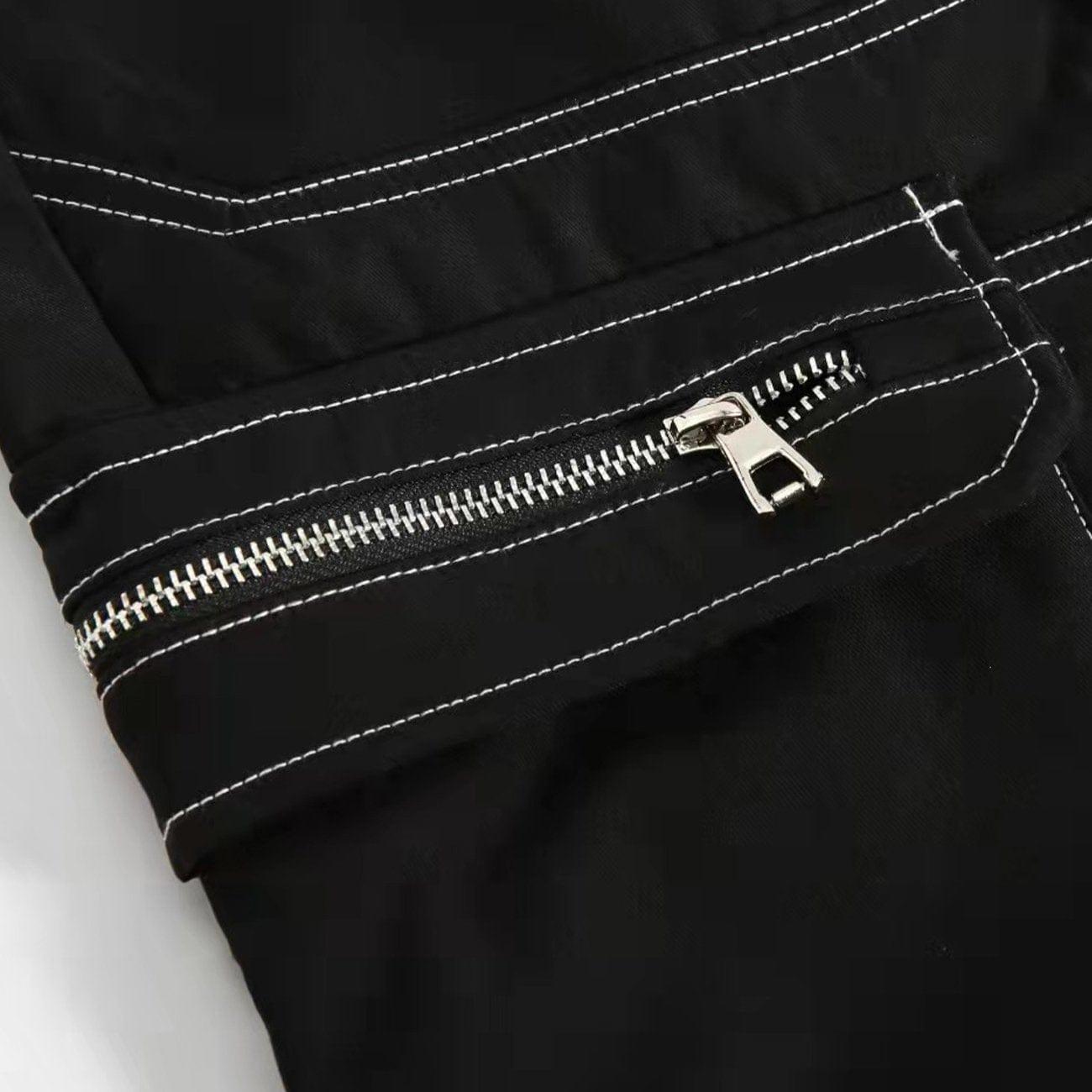 Vintage Drawstring Zipper Pants