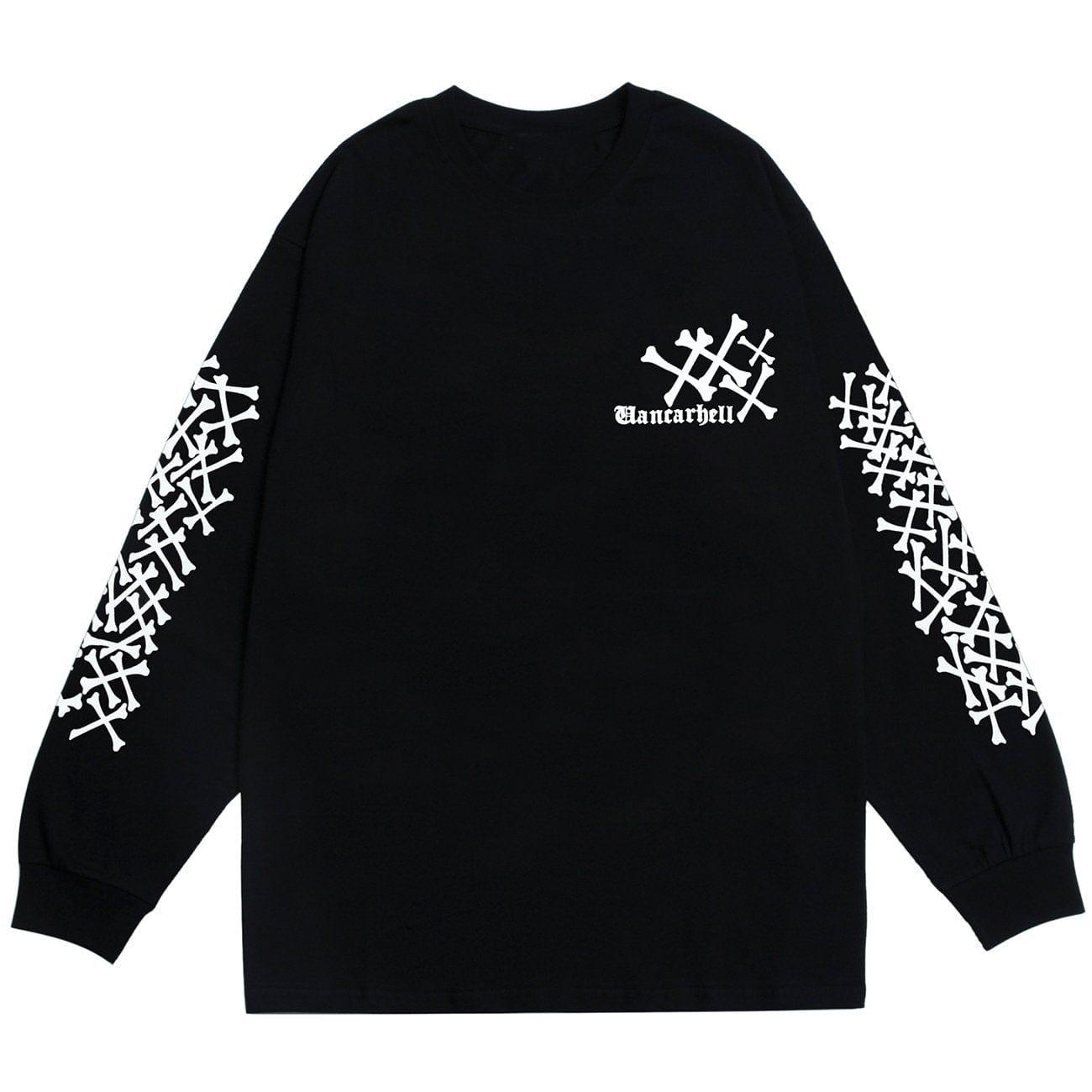Dark Skull Bones Cotton Oversized Sweatshirt