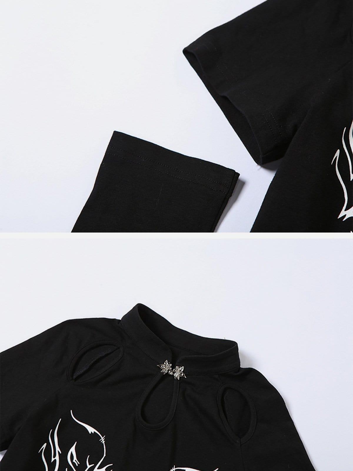 Spider Heart Hollow Long Sleeve T Shirts