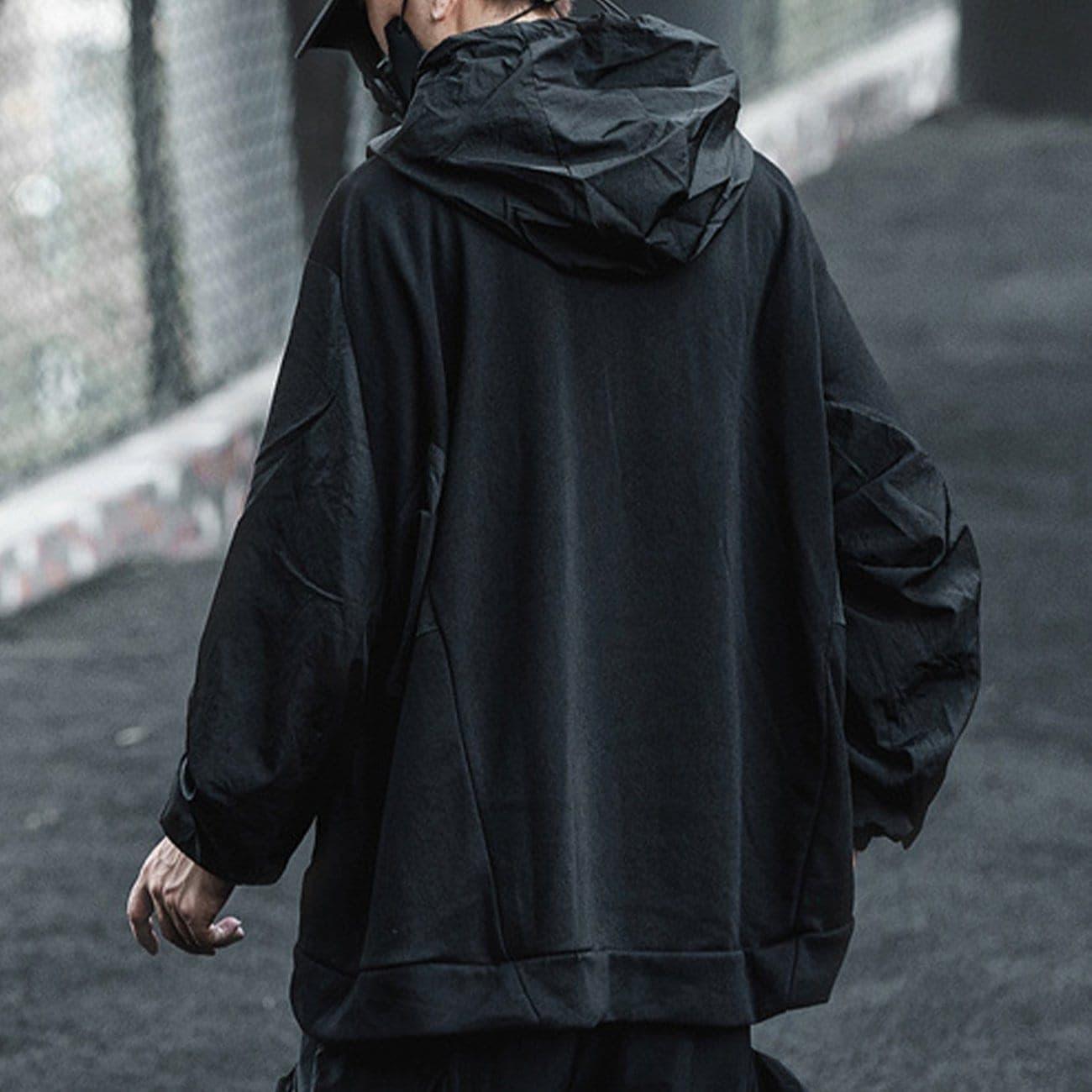 Dark Patchwork Embroidery Hoodies