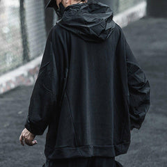 Dark Patchwork Embroidery Hoodies