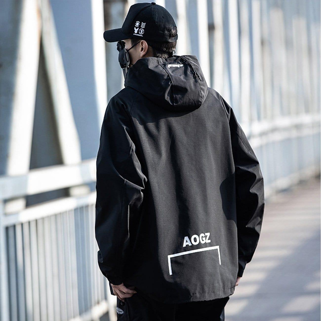 Techwear Half Zipper Print Jacket