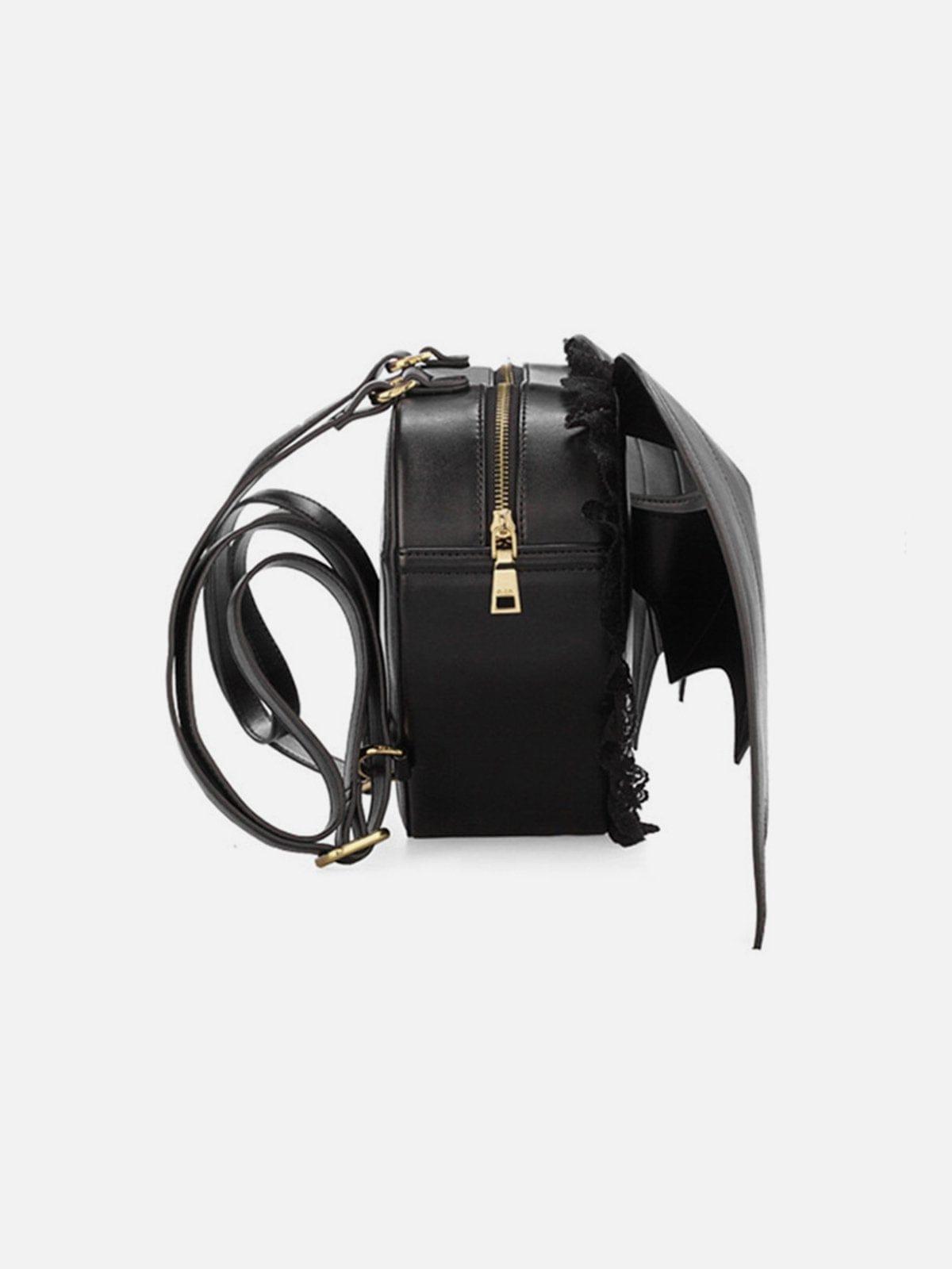Bat Wings Heart Zip Up Backpack