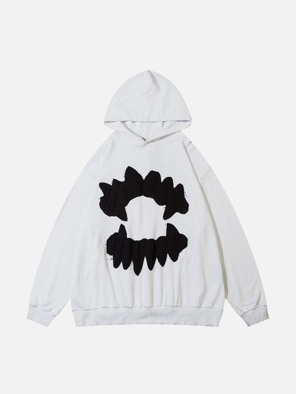 Patchwork Tooth Washed Hoodie