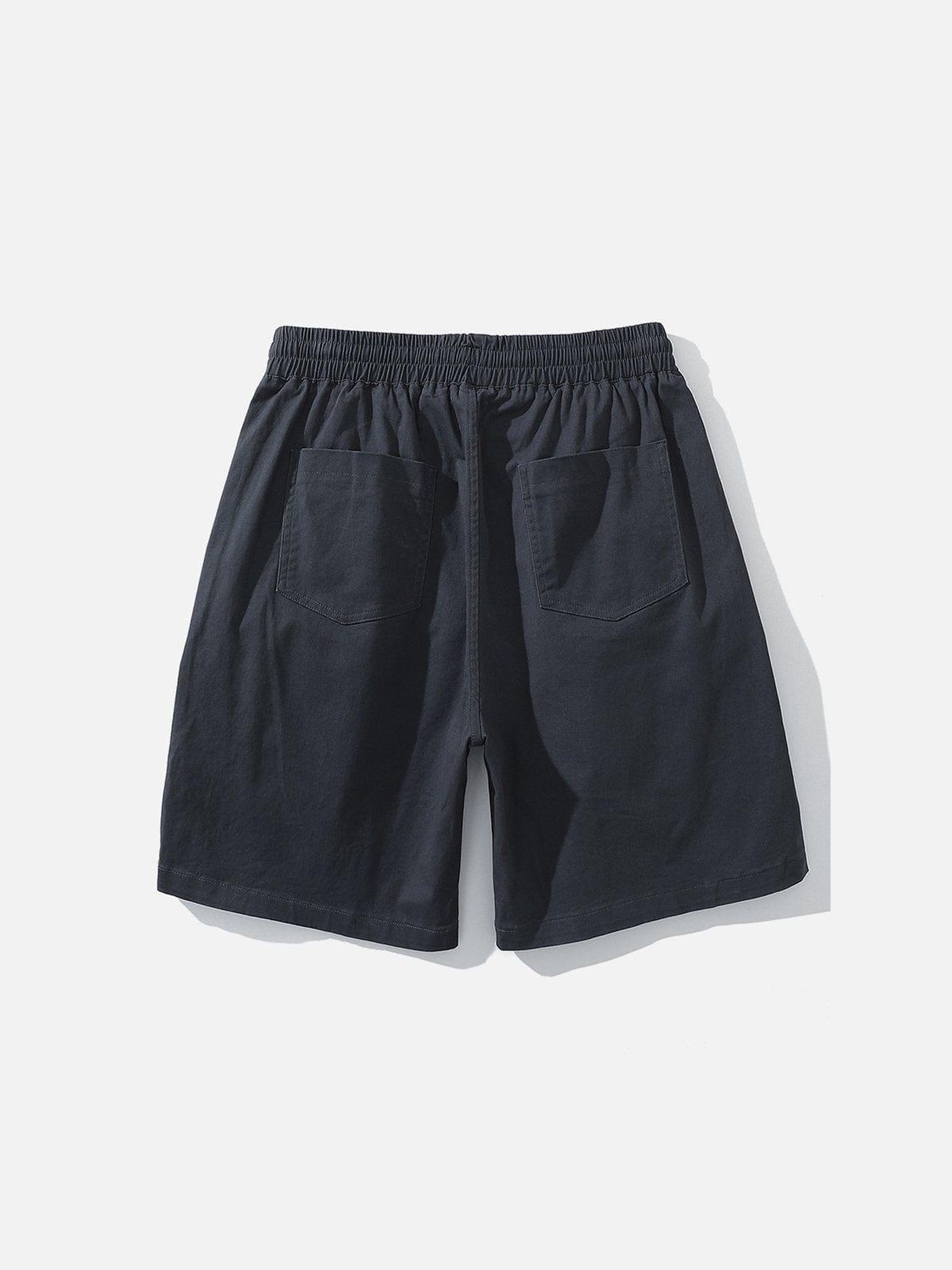 Multi Pockets Zip Up Shorts
