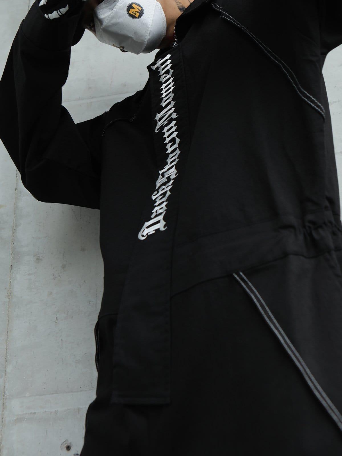Embroidery Gothic Alphabet Jumpsuit